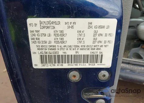 2006 Jeep Liberty Limited Edition из США, поврежденный, VIN 1J4GL58K16W163653